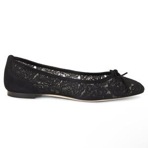 MANOLO BLAHNIK Verizzo 10 Lace Flat size 37.5